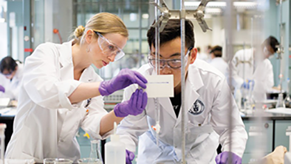 University of Toronto students in the lab